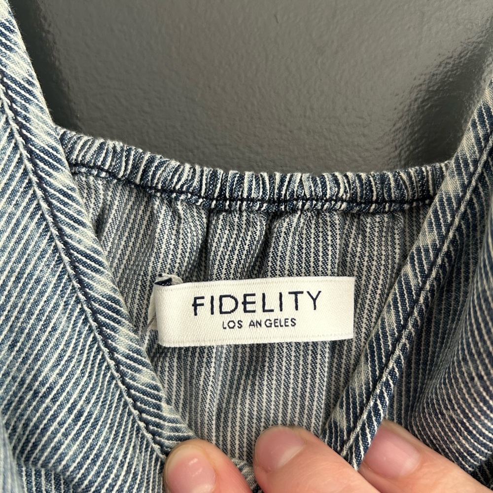 Fidelity Denim New Distressed Tencel Romper - Sample Size Small - Picture 3 of 8